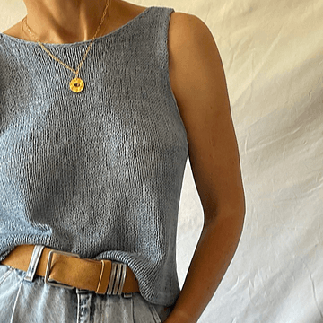 Summer knit top by Cecilia García Rodrigo