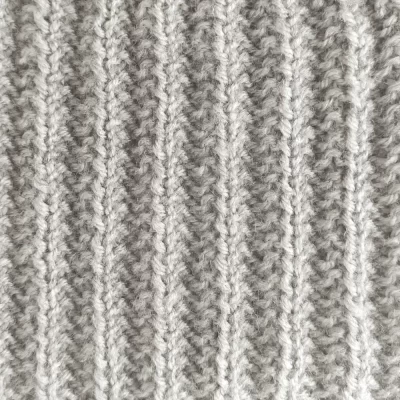 A swatch of the mistake rib stitch