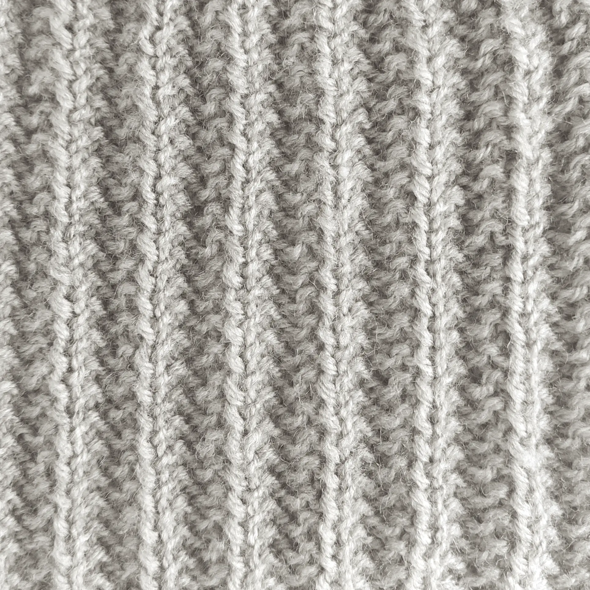 A swatch of the mistake rib stitch